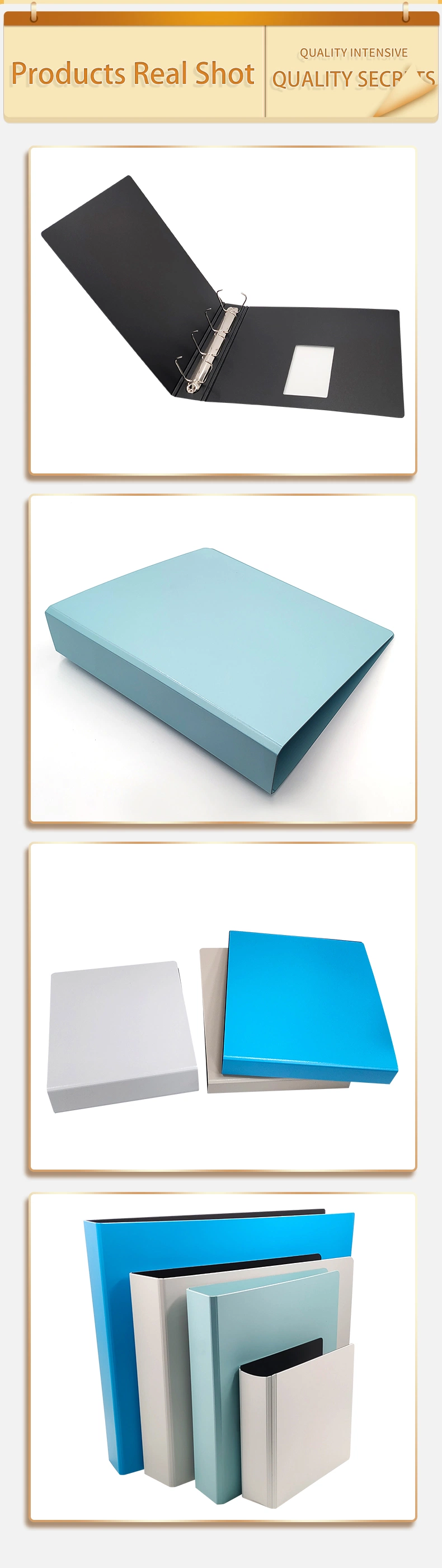 New Design Custom Plastic Display Books Leather Samples Catalogue Sample Folder Book